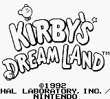 Kirby's Dream Land (USA, Europe) Title Screen